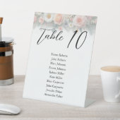 Minimalist Floral Script Wedding Seating Plan Sockelschild (In SItu)