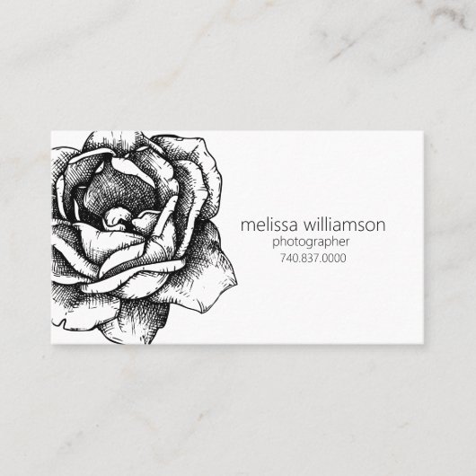 Minimalist Floral Visitenkarte (Vorderseite)