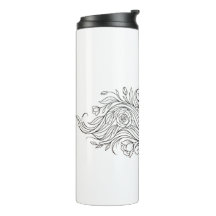Minimalist Floral Woman Profile Tumbler