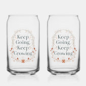 Minimalist Floral Wreath Positive Affirmation Dosenglas (Vorderseite)