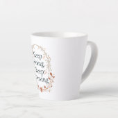 Minimalist Floral Wreath Positive Affirmation Milchtasse (Rechte Ecke)