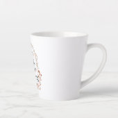Minimalist Floral Wreath Positive Affirmation Milchtasse (Rechts)