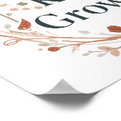 Minimalist Floral Wreath Positive Affirmation Poster (Ecke)