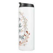 Minimalist Floral Wreath Positive Affirmation Thermosbecher (Nach rechts gedreht)