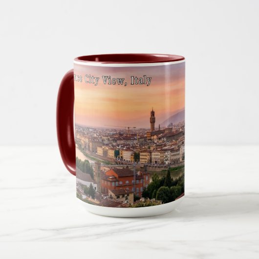 Minimalist Florence Italy Aesthetic City View Mug Tasse (Vorderseite Links)