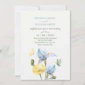 Minimalist flower bouquet wedding einladung (Vorderseite)