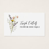 Minimalist Flowers Care Florist Card (Vorderseite)