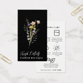 Minimalist Flowers Care Florist Card
