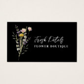 Minimalist Flowers Care Florist Card (Vorderseite)