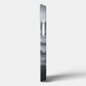 Minimalist Foggy Forest Phone Case Black and White (Rückseite / Links)