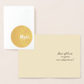 Minimalist Foil Goodbye Card for Coworker Folienkarte (Anzeige)