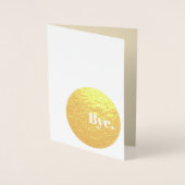 Minimalist Foil Goodbye Card for Coworker Folienkarte (Vorderseite)