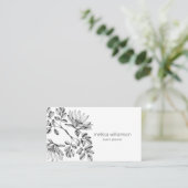 Minimalist Foliage QR Code  Visitenkarte (Stehend Vorderseite)