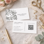 Minimalist Foliage QR Code  Visitenkarte