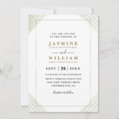 Minimalist Frame Line Elegant QR Code Wedding Einladung (Vorderseite)