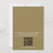 Minimalist Frame Line Elegant QR Code Wedding Einladung (Rückseite)