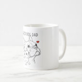 Minimalist French Bulldog "Best Dog Dad" Line Art  Kaffeetasse (VorderseiteRechts)