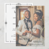 Minimalist Full Photo Wedding | Elegant Editorial Einladung (Vorne/Hinten)