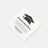 Minimalist Fun Facts Grad Cap Graduation Party  Serviette (Ecke)
