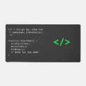 Minimalist function startDay() Developer Joke  Schreibtischunterlage (Vorderseite)