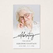 Minimalist Funeral Memorial Prayer Photo Cards (Vorderseite)