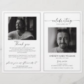 Minimalist Funeral Order of Service Folded Program (Vorderseite)