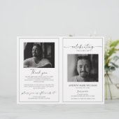 Minimalist Funeral Order of Service Folded Program (Stehend Vorderseite)