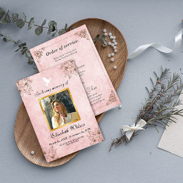 Minimalist Funeral Program – In Loving Memory Phot Programm