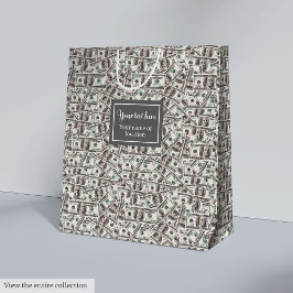 Minimalist funny gift for money lovers custom name mittlere geschenktüte