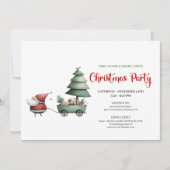 Minimalist Funny Santa Claus Festive Party Invite Einladung (Vorderseite)