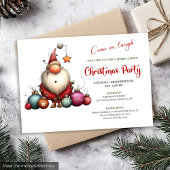 Minimalist Funny Santa Hand Drawn Festive Invites Einladung