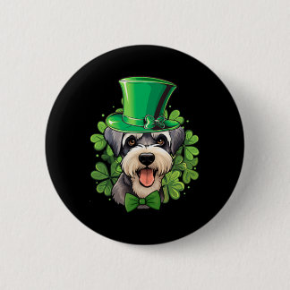 Minimalist Funny St Patricks Schnauzer  Button