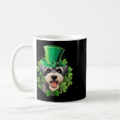 Minimalist Funny St Patricks Schnauzer  Kaffeetasse (Links)