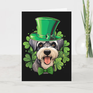 Minimalist Funny St Patricks Schnauzer  Karte