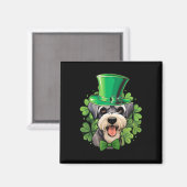 Minimalist Funny St Patricks Schnauzer  Magnet (Vorderseite/Rückseite)