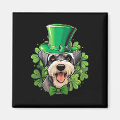 Minimalist Funny St Patricks Schnauzer  Magnet (Vorne)