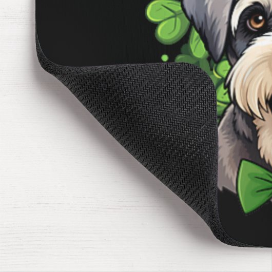 Minimalist Funny St Patricks Schnauzer Mousepad (Ecke)