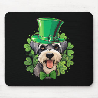 Minimalist Funny St Patricks Schnauzer  Mousepad