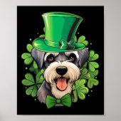 Minimalist Funny St Patricks Schnauzer  Poster (Vorne)