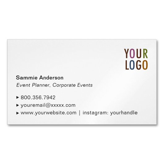 Minimalist für benutzerdefinierte Magnetkarte Magnetische Visitenkarte (Vorderseite)