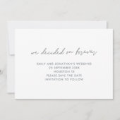 Minimalist für Immer Save the Date entschieden (Vorderseite)