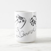 Minimalist Gamer Cat Line Art - Controller Cable Kaffeetasse (Mittel)