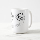 Minimalist Gamer Cat Line Art - Controller Cable Kaffeetasse (VorderseiteRechts)