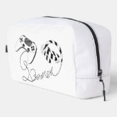 Minimalist Gamer Cat Line Art - Controller Cable  Waschbeutel (Rechte Ecke)