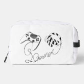 Minimalist Gamer Cat Line Art - Controller Cable  Waschbeutel (Rückseite)