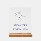 Minimalist Gemini Constellation Acrylic Sign - Per Acrylschild (Vorderseite)