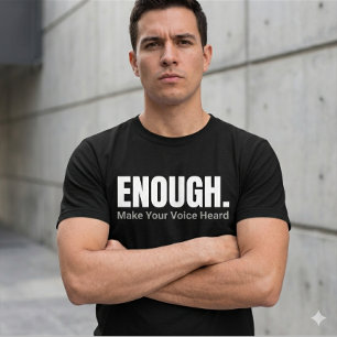 Minimalist GENUG Mach deine Stimme gehört Typograf T-Shirt