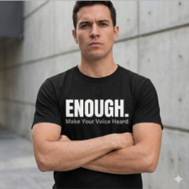 Minimalist GENUG Mach deine Stimme gehört Typograf T-Shirt