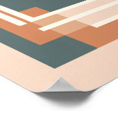 Minimalist Geometric Blocks and Lines Poster (Ecke)