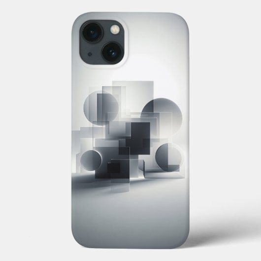 Minimalist Geometric Glass Phone Case - Abstract (Rückseite)